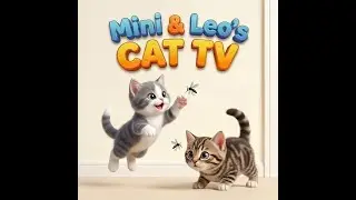 Cat TV Bugs Series #8 - Annoying Mosquito (High Contrast) | 10min