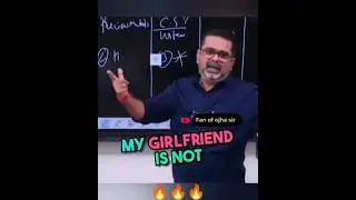 🎯If Girlfriend doesn't talk 😎😱🔥||Avadh Ojha Sir #ojhasir #shorts