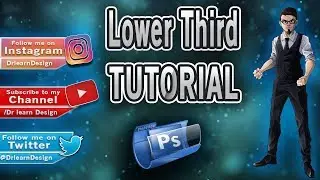 How To Make Lower Thirds or Moving Annotations In Photoshop in 8 easy steps (Arabic + Eng sub) ✅