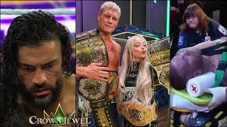 Solo Sikoa Pins Roman Reigns & Cody Rhodes Becomes Double Champion - WWE Crown Jewel 2024 Highlights