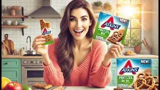 🍫 Atkins Caramel Chocolate Peanut Nougat Snack Bar | Best Atkins Pretzel Bars 🍪