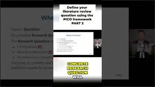 Lit Review: How to Start and Master PICO Questions #shorts