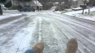 Charlotte NC 2016 Ice Storm sledding: Winter Heat