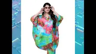 SUN-ROSE FASHIONS Tie-Dye Kaftan Co-ord Set | Multi-Coloured | Stylish Comfortable Loungewear   Wome