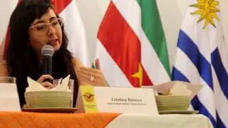 Cristina Burneo en la Universidad Andina Simón Bolívar
