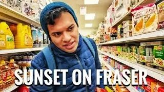 Закат во время похода по магазинам Fraser Grocery Run (3/3) | Атмосфера Ванкувера 🇨🇦