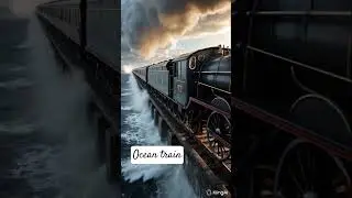 ocean train #all  ai video