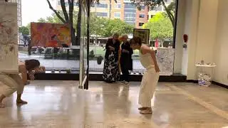 Open Sky dancing &ldquo;Creation&rdquo; to music by Jeffrey Leiser at Art Museum TX Sugarland Grand Opening.