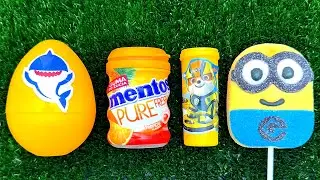 💛 ASMR Candy Symphony | Yellow Chocolate Paw Patrol | Marshmallow Sweets & Mentos Unboxing