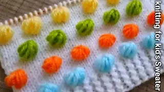 Stylish Knitting stitches for kid's sweater ❤️