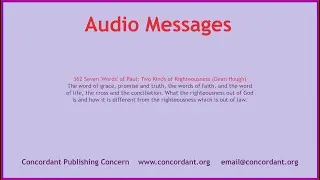 362 Seven 'Words' of Paul; Two Kinds of Righteousness (Dean Hough)