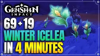 Winter Icelea Locations | Fast and Efficient | Columbina Ascension Materials【Genshin Impact】