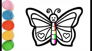 How To Draw Cute Butterfly Drawing | Butterfly Drawing For Kids | Beautiful Butterfly Drawing Easy