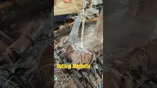 The process of cutting the tip of the machete blade💧🔨 #shorts #blacksmith #viral