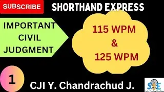 || SCJudgment || CJI Y. Chandrachud J. || 115 WPM & 125 WPM+ || Specific Relief Act || Civil Matter