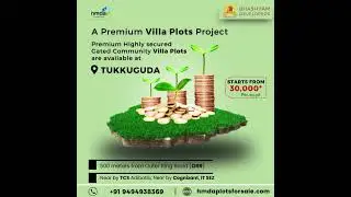 Open plots for sale in Tukkuguda | HMDA & RERA Approved plots | 50% BAnk Loan Available |#realestate