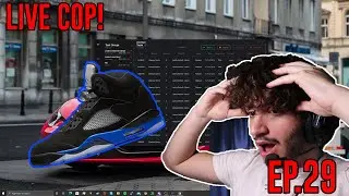 JORDAN 5 RACER BLUE WRATH LIVE COP! - How To Sneaker Bot Ep.29