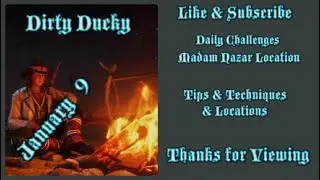RDR2 Online | Daily Challenges & Madam Nazar Location January 9 | Dirty Ducky Tips & Locations |