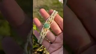 Easy Macrame Bracelet with a Stone bead