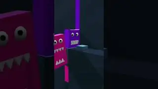 pink vs purple monster eating silver food remake: eternal battle
