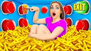 1000 Mystery Buttons Challenge Only 1 Lets You Escape | Funny Moments by Multi DO Food Challenge
