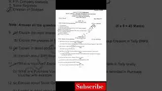 Computerized accounting 2024 question paper/O.U/ 5th sem Computerized accounting question paper