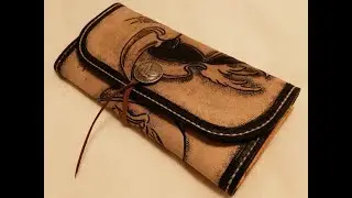 Making a Leather long wallet. Part 2. Sewing the inside.