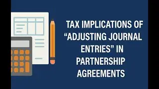 Tax Implications of &ldquo;Adjusting Journal Entries&rdquo; in Partnership Agreements