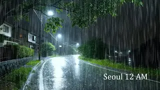 Peaceful Night Park Rain 🌧️ Powerful ASMR to Quiet the Mind & Sleep Fast | Rain Sounds for Sleeping