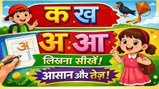 Ka Kha and A Aa Practice for Kids | Learn Hindi Alphabets Easy & Fast
