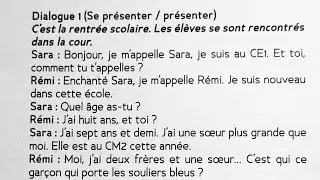 CE1 : Dialogue 1 : Se présenter/présenter page 164 . Le trésor des mots