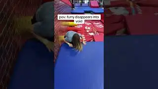 Girl disappears into the trampoline park!