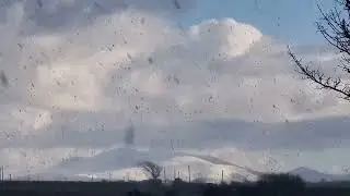 #snowing #sky #clouds #mountains #snowdon #snow #winter #cold 