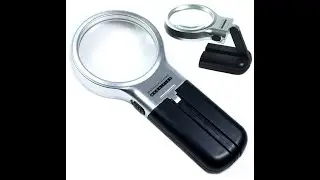 Multi-Functional Folding Handheld Magnifier, Reading Magnifying Glass with in-Built LED (3X Zoom)