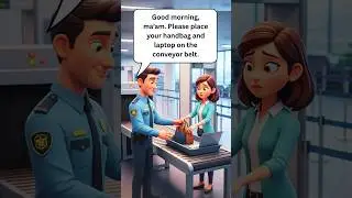 ✈️Airport Security Check Conversation | Real-Life English Speaking Practice for Travelers #shorts
