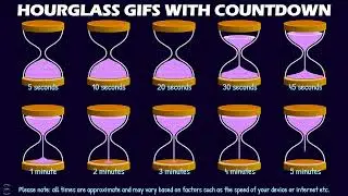Hourglass Timer GIFs with Countdown - Animated GIFs Clipart &ndash; Purple Sand Timers - Preview Video