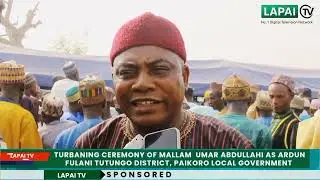 Turbaning Ceremony of Mallam Umar Abdullahi as Ardun Fulani Tutungo District of Paikoro Local Gov't