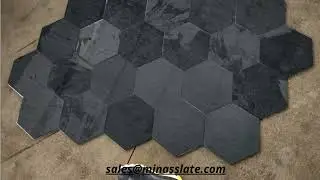 Geometric Slate Tiles by Minas Slate 🇧🇷 | Brazilian Natural Slate in Style #shorts #brazilianslate