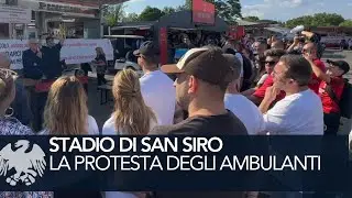 Milano, la protesta degli ambulanti dello stadio di San Siro