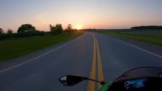 Sunset In The Farm Fields | Kawasaki Ninja ZX-6R (636cc)
