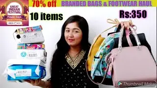 Amazon Branded Bags & Footwear On 70% Off🔥 Sale || Amazon Bags &Footwear Haul