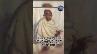 Mahatma Gandhi&rsquo;s Only Sitting Portrait Sells for Record ₹1.75 Cr #youtubeshorts #trending #viral