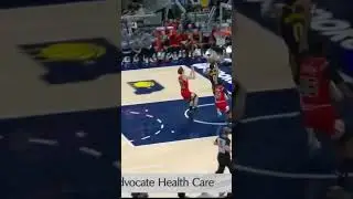 Matas Buzelis with the block on Tyrese Haliburton