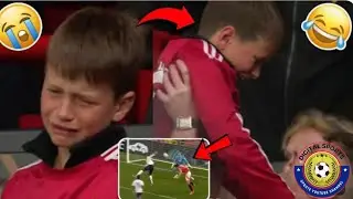 Boyhood Manchester United Fan goes from Tears to laughing! OMG 😳