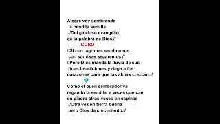 Alegre Voy Sembrando La Bendita Semilla ♥️♥️♥️