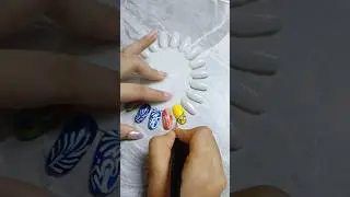 Mandala Nail Art Tutorial | Caramelo Yellow x Gel Navy Crave | #Shorts