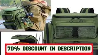A must-have product! 50L Fishing Bag with Rod Holders Chest Bag Fish Tackle Lure Organizer Storage