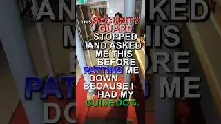 This security guard stopped and asked me THIS about my guide dog 😳🦮