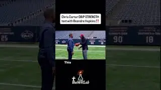 Chris Carter shows Deandre Hopkins a grip strength test! Deandre has stronger hands than he thought