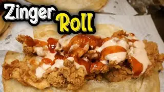 Best & Famous  Crispy Zinger Roll Making | Huge Zinger Roll Making at Street food Karachi pakistan